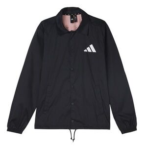 adidas Athletics Pack Coaches Button Shirt Jacket Black Mens L